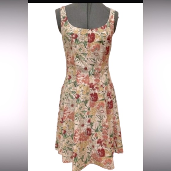 Cb Established 1962 Dresses & Skirts - Cb Established 1962 Knee Length Floral Print Partially Lined Sleeveless Sundress